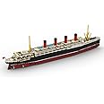 WOWOBONTOY Cruise Ship Building Block Set, 1/400 MOC RMS Lusitania Large Cruise Ship Collectible Display Set for Adults, Construction Model for Military Enthusiasts, Compatible with 10294 (1863 PCS)
