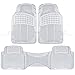 Premium Heavy Duty SUV Van Pick-Up Clear 3PC Rubber Floor Mats