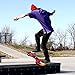 ENKEEO Caster Board with Hand Grip, Illuminating PU Casters and Carrying Pouch, Weight Capacity Up to 220lbs. Orange