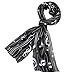 Music Note Scarf Black