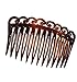 Parcelona French Swirl Set of 2 Celluloid Acetate Brown Tortoise Shell Side Hair Combs