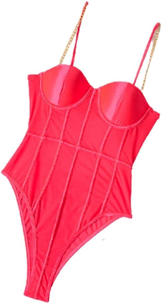 Lenceria Erotica Sexy Sujetador De Una Pieza con Perspectiva De Color