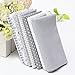 KINGSO 7PCS Cotton Fabric Bundles Quilting Sewing DIY Craft 17.7x17.7inch Gray