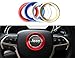 FMtoppeak New Auto Interior Steering Wheel Decorative Aluminum Cover Trim for 2011 - 2016 Jeep Grand Cherokee 2014-2016 Cherokee Red
