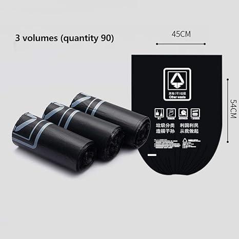 Amazon Co Jp Wen Ying ゴミ袋 さまざまなごみの種類のパターンを持つ英語のごみの種類スローガンに環境に配慮した素材グッド耐荷重 6色 ゴミ箱 Color Black ホーム キッチン