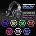 PC Gaming Headset with Mic and USB RGB LED Light,Lightweight Stereo Sound Over Ear Headphones,Soft Memory Earmuffs & Noise Cancelling & Volume Control (Black)thumb 3
