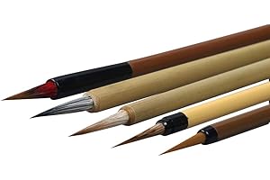 Wancetang Chinese Calligraphy Painting Brushes Professional Chinese Art Brush Set 5 Pcs Chinese Paint Brush Kit