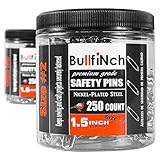 250-Count Safety Pins Nickel Plated, Size 2, Art Craft Quilting and Sewing Needles ...