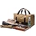 LVSOMT Duffel Bag Large Canvas Travel Sport Gym Bag Toiletry bag Carryon Luggage (gray)