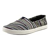 Toms Avalon Slip-Ons Black Neon Tribal Striped 10006309 Womens