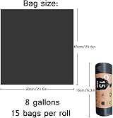RQJLZ Portable Toilet Bags 30 Count 8 Gal 30 L Compostable Trash Bags view 4