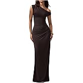 Floerns Women's Elegant Off The Shoulder Maxi Dress Sleeveless Bodycon Wedding Guest Dresses