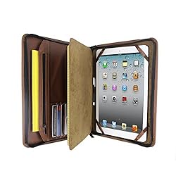KHOMO Brown Executive PadFolio Case with Notepad