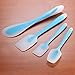 Spatula,Xpatee 4-pieces Heat-Resistant Baking Spatulas Non-stick Flexible Rubber Spatulas (Blue)