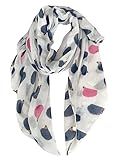 GERINLY Animal Shawl Wrap: Cute Hedgehogs Print Scarves For Women (White)