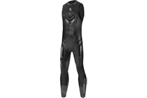 Synergy Triathlon Wetsuit- Men's Hybrid Sleeveless Smoothskin Neoprene for Open Water Swimming