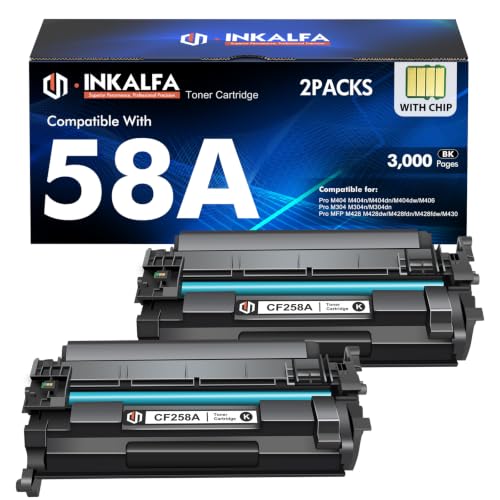 CF258A 58A Toner Cartridge Black 58X CF258X Compatible Replacement for HP 58A CF258A M428fdw for HP MFP M428fdw M428fdn M428dw M404 M428 Pro M404n M40