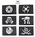 Antrix 6 PCS Galactic Empire Target Spaceship Spacetroopers UFO Embroidered Hook and Loop Tactical Tags Emblem Patches for Clothes Backpack Vest Coat Helmet Vest Uniform