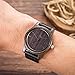 Morrivoe Luxury Wooden Watch Genuine Leather Strap For Men Japanese Bamboo Gift Box (SANDAL WOOD(Black))