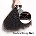 BODHI TREE 10-24 Inches 3 Bundles per Lot Unprocessed Virgin Brazilian Afro Kinky Curly Human Hair Extensions for Black Women-Natural Black