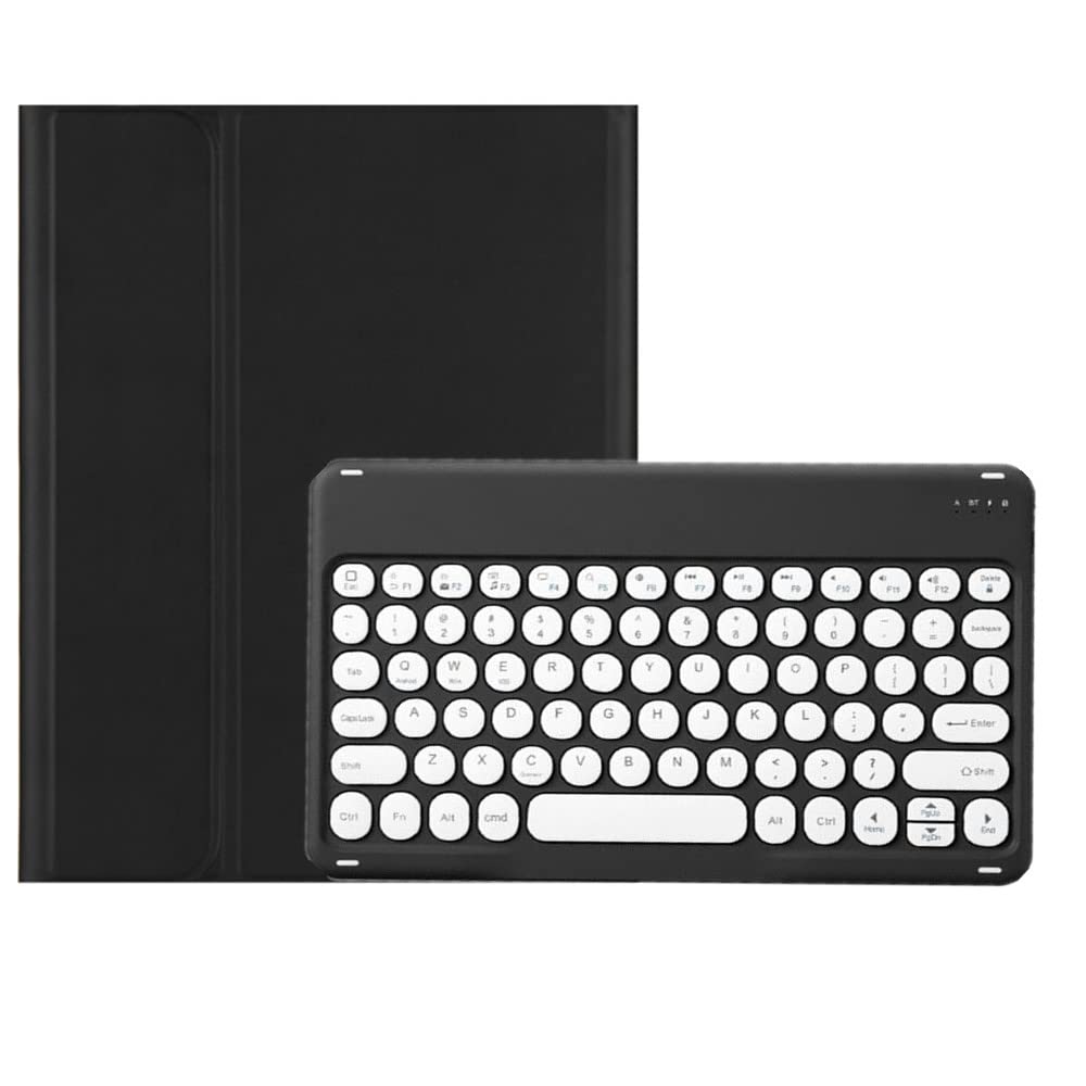 KMXDD Cute Keyboard Case for iPad Air 11 inch M3/M2, iPad Air 5th 4th Generation 10.9 inch, iPad Pro 11 inch (4th/3th/2th/1st Gen) - Round Key Colorful Bluetooth Keyboard Cover (Black) — image 1