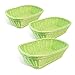 Colorbasket 31404-202 Waterproof Rectangular Utility Basket, Dishwasher Safe, Shelf Storage, Hand Woven, Set of 3, Lime Green