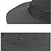 ISEYMI Sun Hat Multifunctional Outdoor Safari Hat Wide Brim Caps Sunblock Fishing Hat Bucket Mesh Boonie Hat UPF50+ Deep Gray