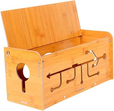 Caja de almacenamiento de madera para organizar cables: Amazon.es: Bricolaje y herramientas