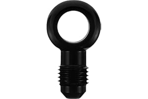 ibasenice Aluminum Alloy Banjo Hose Fitting An4 10mm Fuel Line Adapter with Eye Hole for Car and Motorcycle