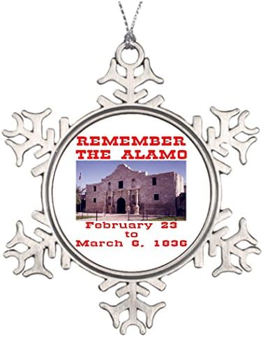Xmas Trees Decorated Remember The Alamo #001 Family Snowflake Ornaments Alien
