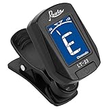 Rowin Clip-On Tuner for Guitar Bass Ukulele Chromatic Violin Included Battery Black