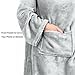 Catalonia Wearable Fleece Blanket with Sleeves & Foot Pockets for Adult Women Men, Micro Plush Comfy Wrap Sleeved Throw Blanket Robe Large 75” x 53”