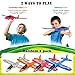 MIMIDOU 2 PCS Slingshot Planes 2 Flight Mode Glider Plane 2 Ways to Play Outdoor for Kids Good styrofoam Airplane as Gift.
