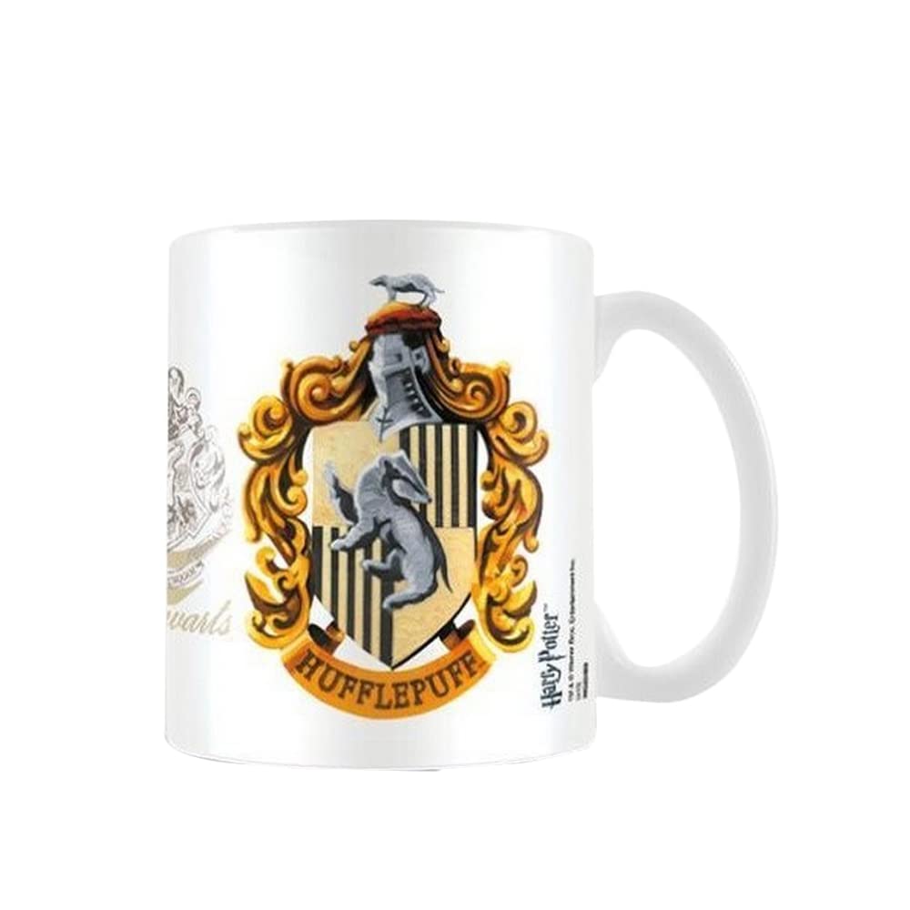 Pyramid International Harry Potter Hufflepuff and Hogwarts Crest Ceramic Mug in Presentation Box - Official Merchandise