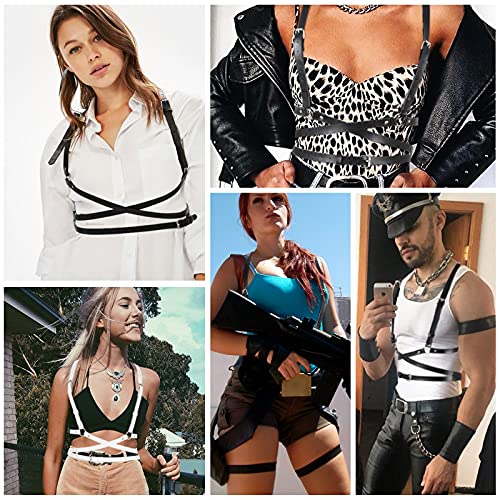 Women\'s Body Harness Vest, Punk Leather Waist Belts for Cosplay Dress up