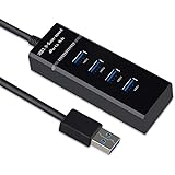 HUAPX® PS4 USB Hub Adapter,4Ports USB 3.0 Splitter Data Hub Adapter Super Speed Compatible for Ps4/Ps5,Xbox One,Mouse and Key