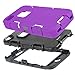 iPhone 4S Case,Apple iPhone 4 4S Case,Shockproof Heavy Duty Combo Hybrid Defender High Impact Body Rugged Hard PC & Silicone Case Protective Cover For Apple iPhone 4 4S (Purple Black)