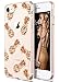 Coolwee for iPhone SE 2020 Case 2nd Generation, for iPhone 8 Case, Clear for iPhone 7 Case Rose Gold Shiny Glitter Cool Thin Floral Soft TPU Bumper Protective Cover for 4.7 inch Rose Gold Pineapple
