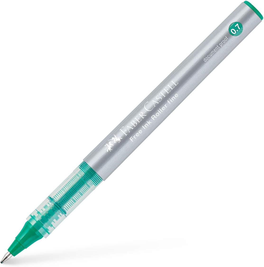 Faber-Castell 348163 ? Ink Roller 0.7 Green. Pack of 12, Trazo - 0,7