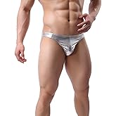 WOWSKY Men's Shiny Metallic Thong Hot Mens Sexy T-Back Jockstrap