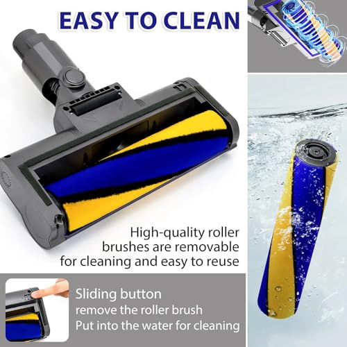 Dyson V12 Detect Slim / V10 Slim Accessories Cordless Soft Roller Brush for Hardwood Flooring with Green Light