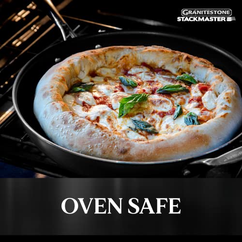 Granitestone 15 Piece Stackmaster Ultra Non stick Cookware Set, Pots and Pans Kitchen Set with