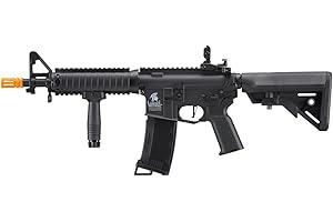 Lancer Tactical Gen 3 MK18 MOD Airsoft Rifle M4-Programmable ETU & MOSFET Full/Semi-Auto AEG-Color Black/Tan