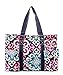 N Gil All Purpose Organizer Medium Utility Tote Bag 2 (Geometric Floral Navy Blue)