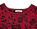 MUXXN Women's Vintage CrewNeck Rose Pattern Knitted Sweater Dress