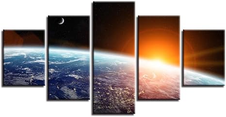 Giow Arte Abstracto Marco Lienzo Modular Pinturas 5 Unidades