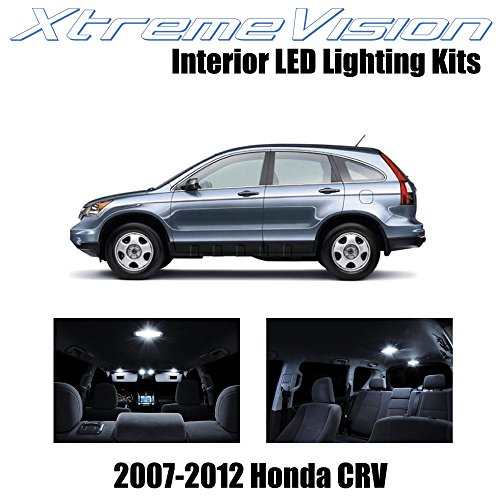 XtremeVision Honda CRV 2007-2012 (6 Pieces) Pure White Premium Interior LED Kit Package + Installation Tool