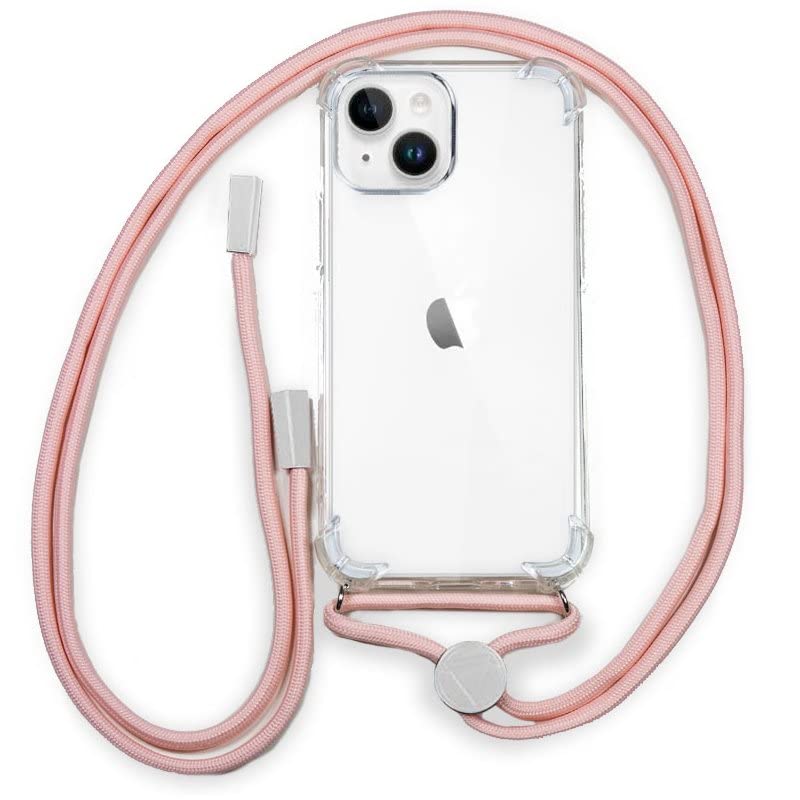 Cool Case for iPhone 14 Plus Lanyard Pink