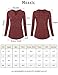 Messic Women's Long Sleeve V-Neck Thin Soft Shirt Basic Casual Knits Tee Tops