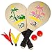Frescobol Florida Set, 2 Original Vero frescobol Beach Paddles, 2 Balls, 2 Darts and Beach Tote-Bag (Pink Flamingo & Green Alligator Set)